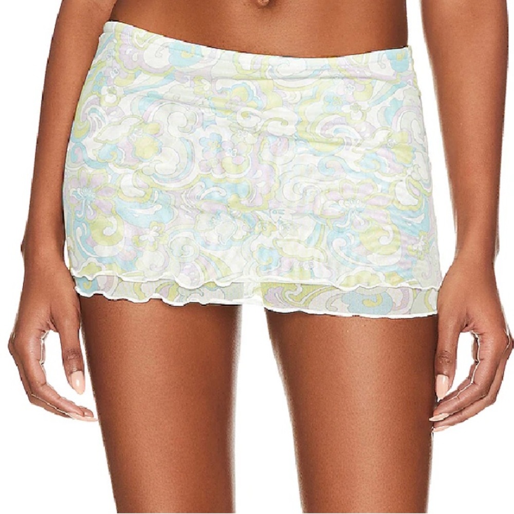 NWT Lovers + Friends Dixi Floral Micro Mini Skirt